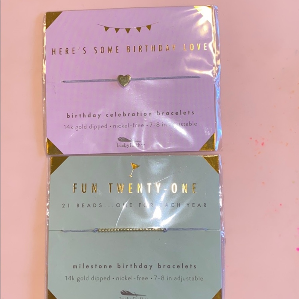 BRAND NEW in package birthday bracelets